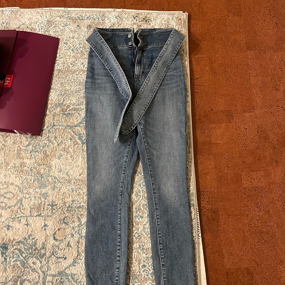 Abercrombie High Wait Tie Jeans